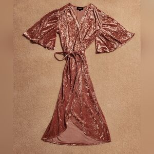Dusty Pink Wrap Style Dress